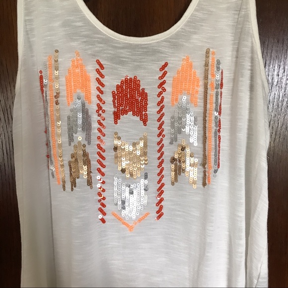 B•Wear Boho Tribal Arrow Tank Size Medium New - Picture 3 of 4